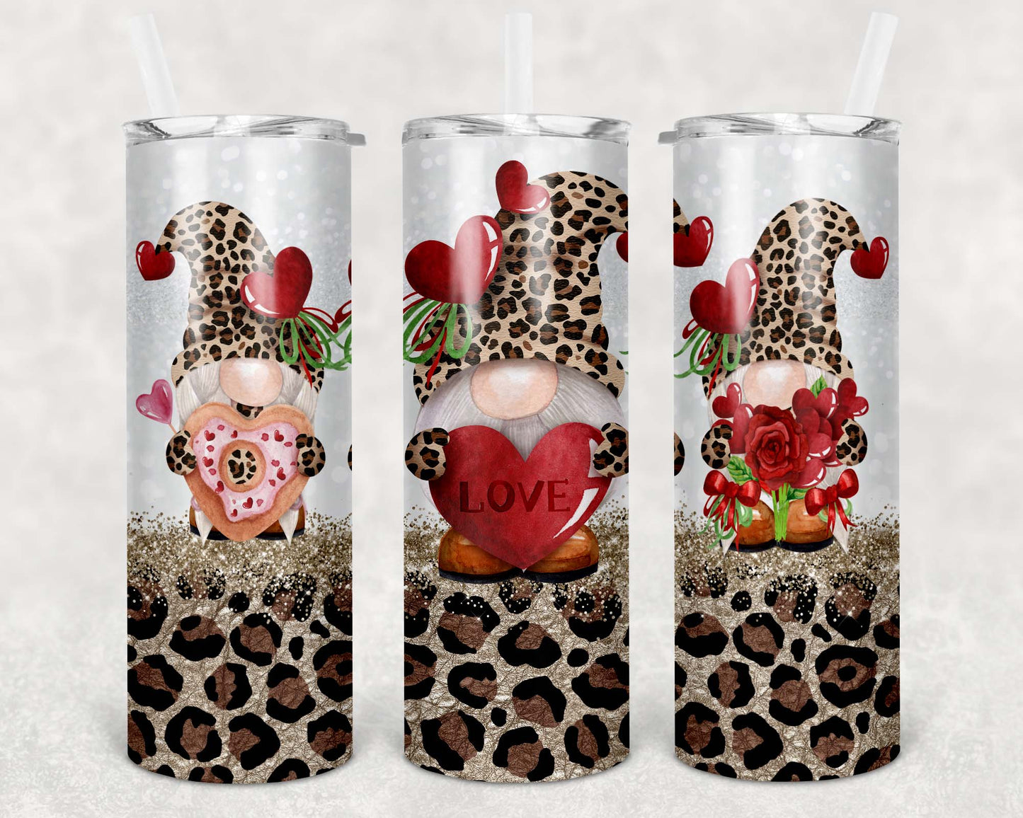 Valentine Gnome 20 oz tumbler