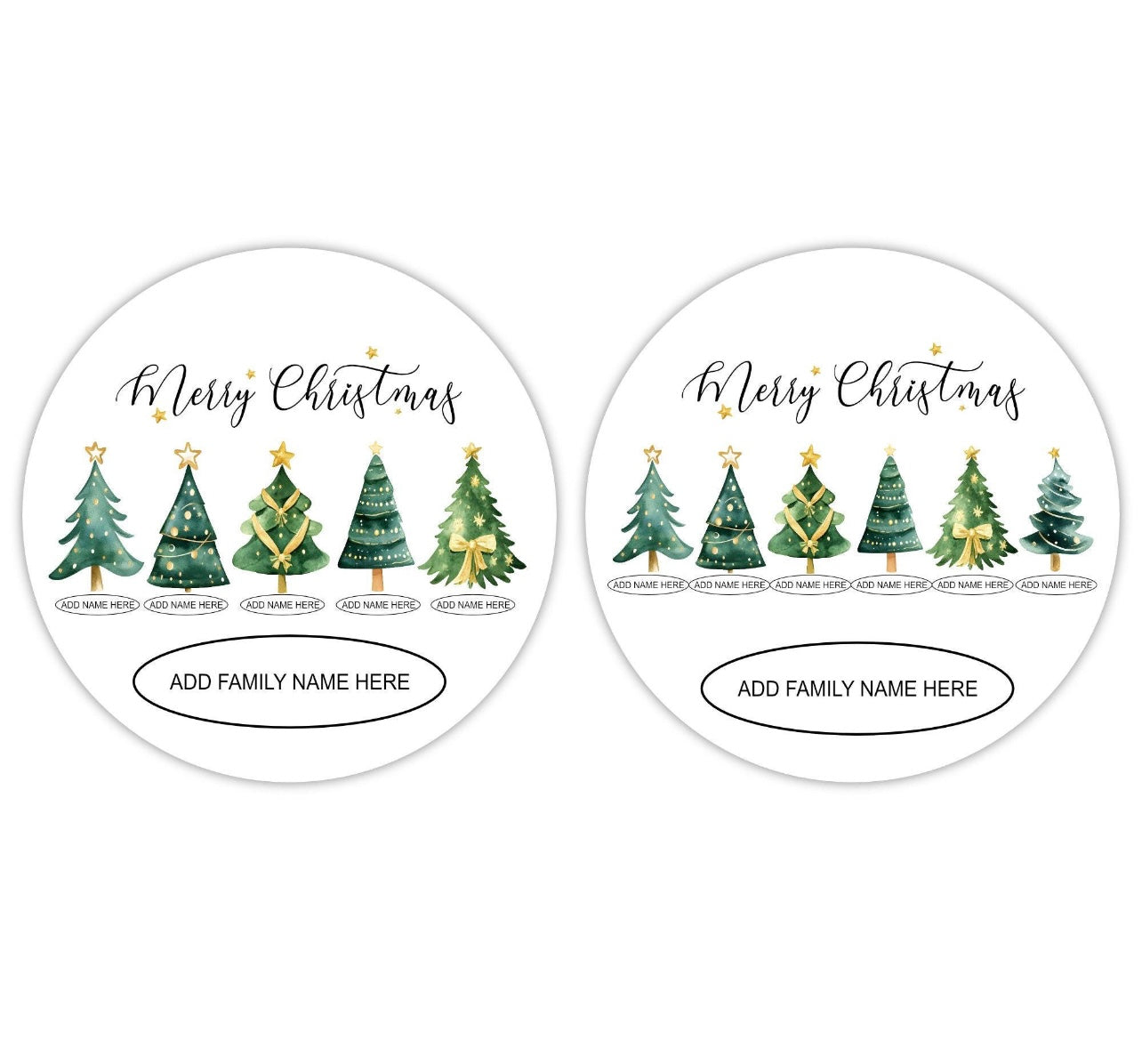 Personalized Christmas Ornaments- Green Tree