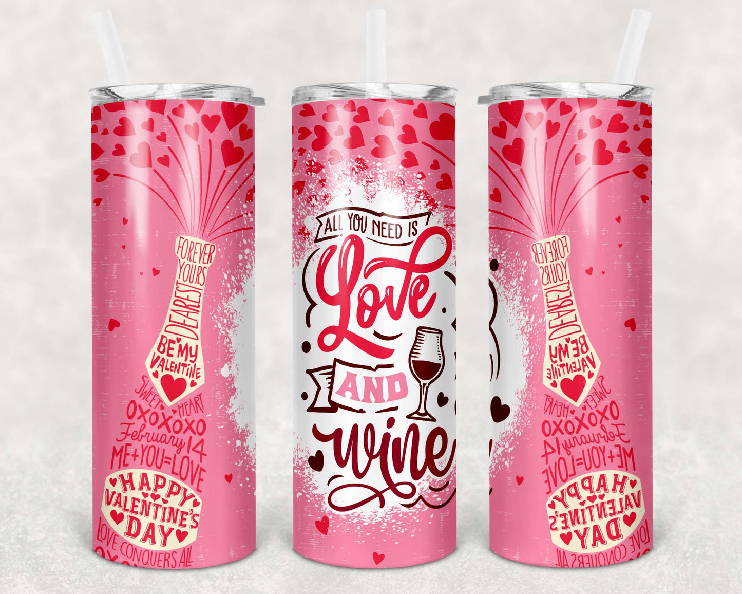 Valentine Love and Wine Tumbler