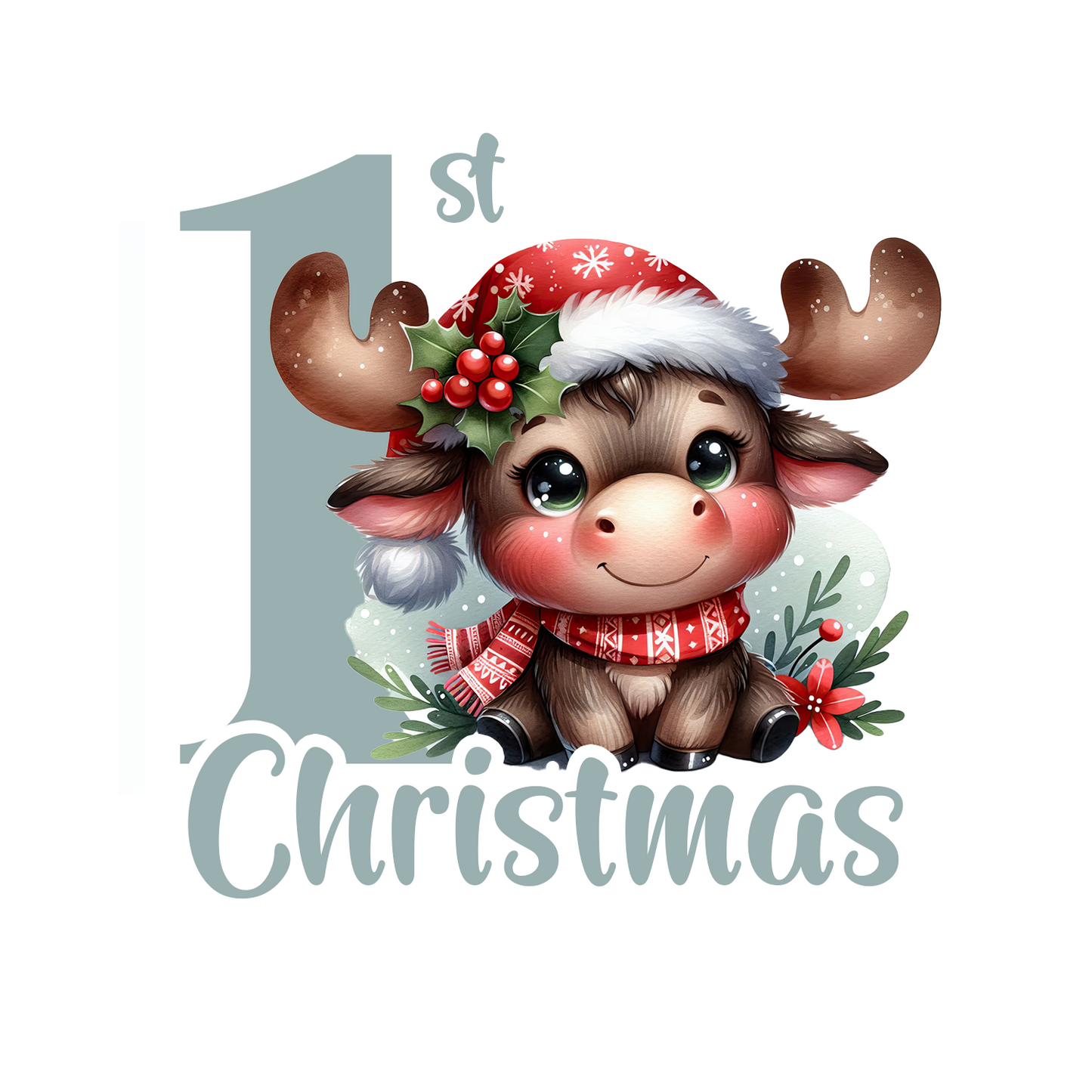 First Christmas Ornaments- Moose