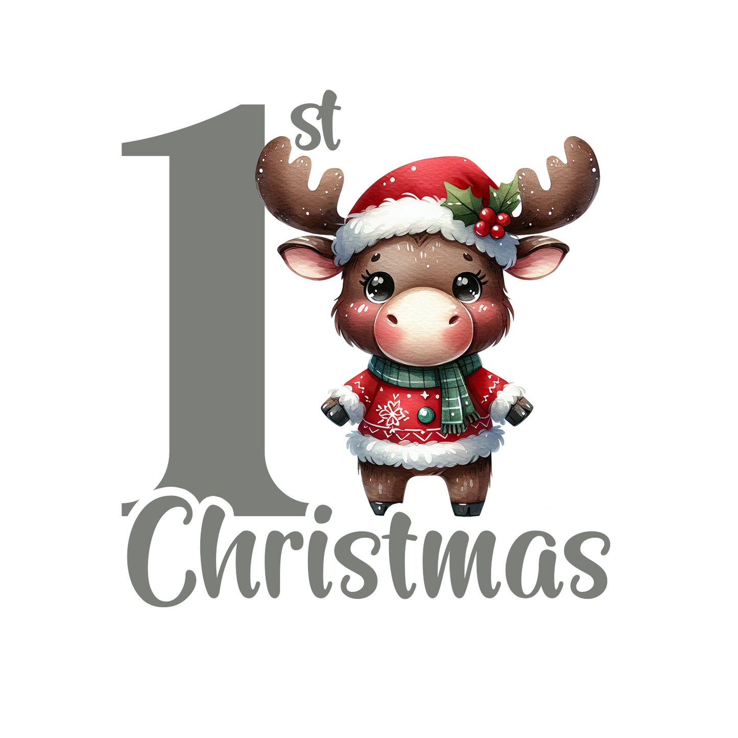 First Christmas Ornaments- Moose
