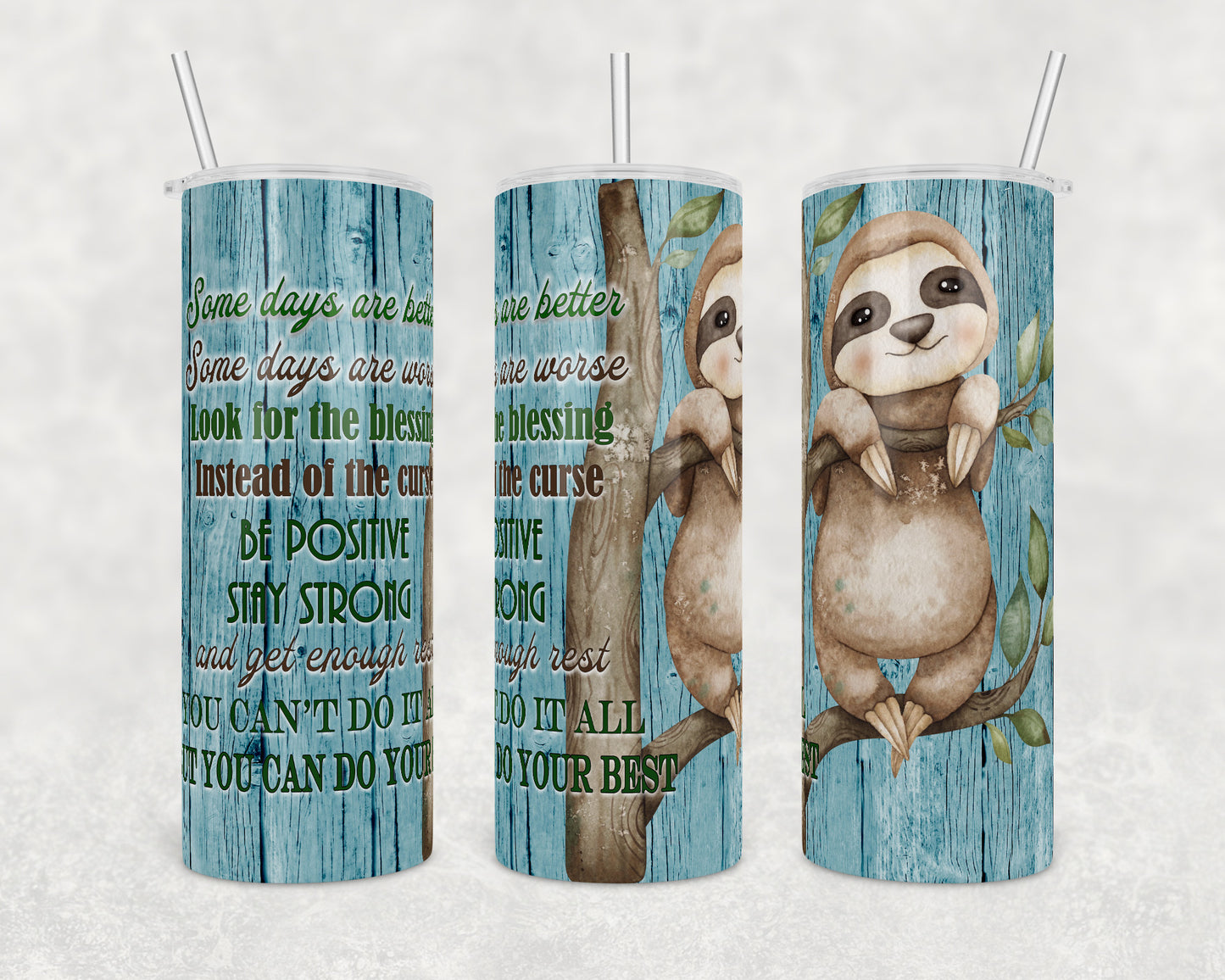 Sloth Power to Stay Strong Tumbler