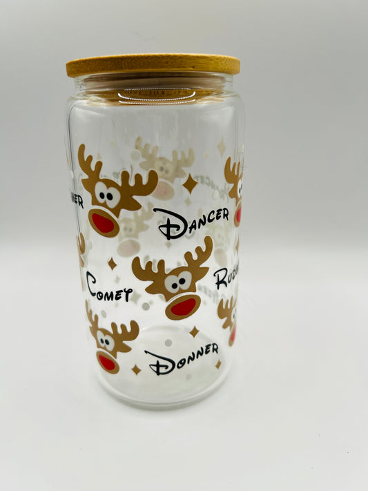 Reindeer Names 16 oz Libby Mug