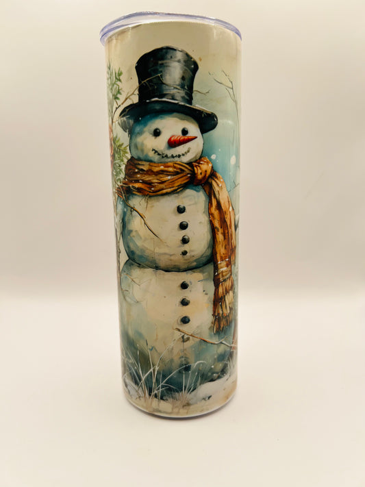Snowman 20 oz tumbler