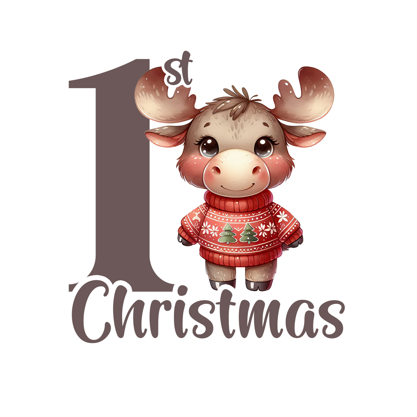 First Christmas Ornaments- Moose